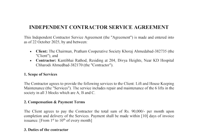 legal drafts for contracts, ndas and agreements